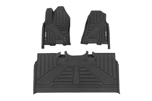 Ram 1500 Flex-Fit Floor Mats - Front + Rear - Rough Country - 2025+